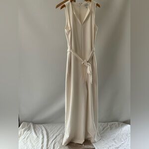 Nordstrom‎ Women’s Jumpsuit Size Medium Ivory Wide Leg Belted (Flawed)